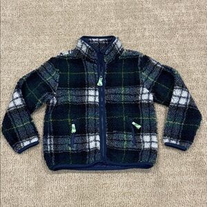 J.Crew Kids Plaid Sherpa Zip Up Jacket